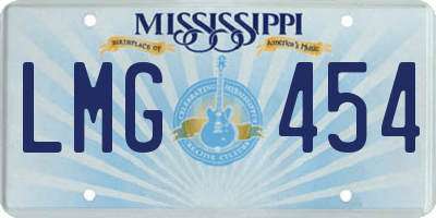 MS license plate LMG454