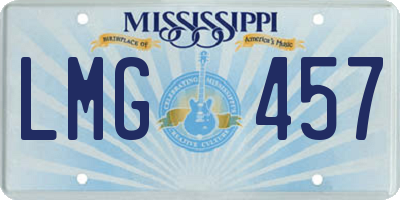 MS license plate LMG457