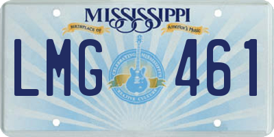 MS license plate LMG461