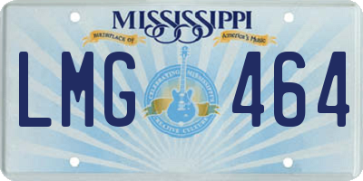 MS license plate LMG464