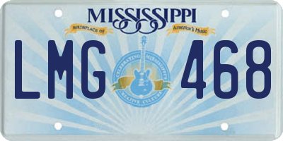 MS license plate LMG468