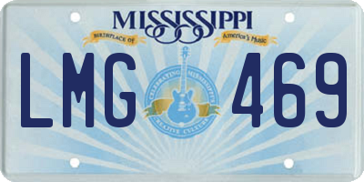 MS license plate LMG469