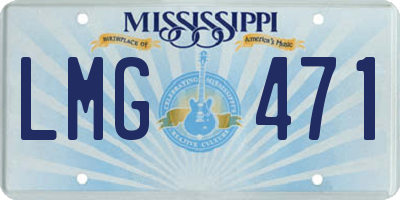 MS license plate LMG471