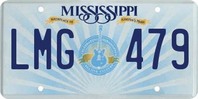 MS license plate LMG479