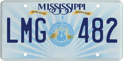 MS license plate LMG482