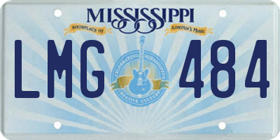 MS license plate LMG484