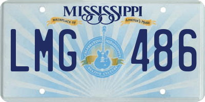 MS license plate LMG486