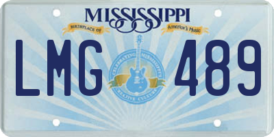 MS license plate LMG489