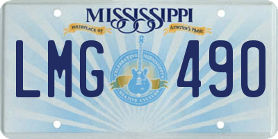 MS license plate LMG490