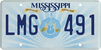 MS license plate LMG491