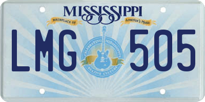 MS license plate LMG505
