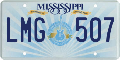 MS license plate LMG507