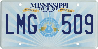 MS license plate LMG509