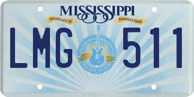MS license plate LMG511