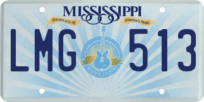 MS license plate LMG513