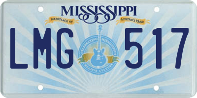 MS license plate LMG517