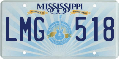 MS license plate LMG518