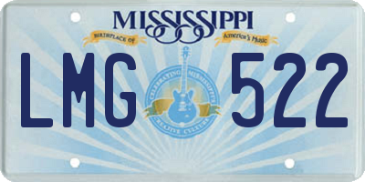 MS license plate LMG522
