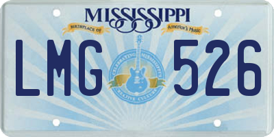 MS license plate LMG526