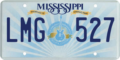 MS license plate LMG527