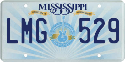 MS license plate LMG529