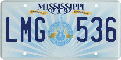 MS license plate LMG536
