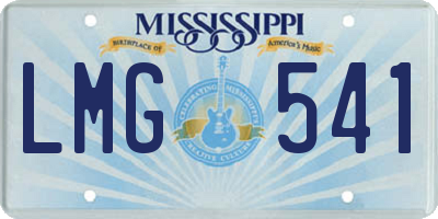MS license plate LMG541