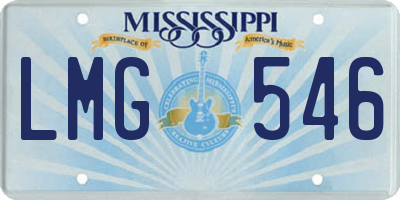MS license plate LMG546