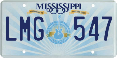 MS license plate LMG547