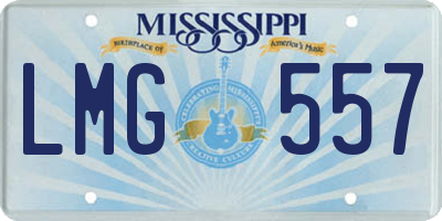 MS license plate LMG557