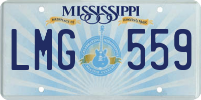 MS license plate LMG559