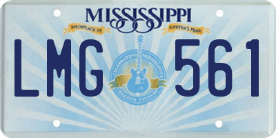 MS license plate LMG561