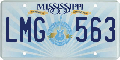MS license plate LMG563