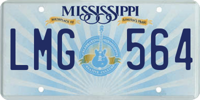 MS license plate LMG564