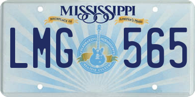 MS license plate LMG565