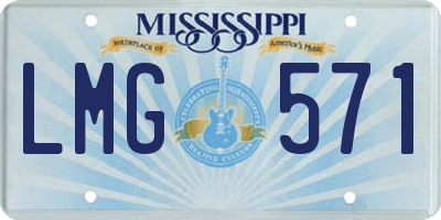 MS license plate LMG571
