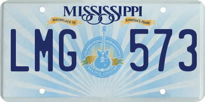 MS license plate LMG573