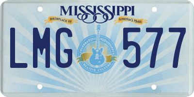 MS license plate LMG577