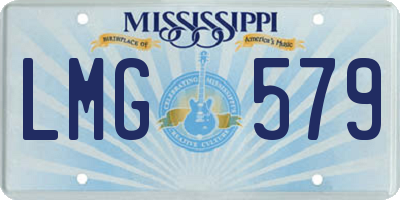 MS license plate LMG579