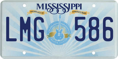 MS license plate LMG586