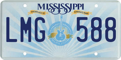 MS license plate LMG588