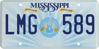 MS license plate LMG589