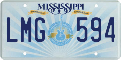 MS license plate LMG594