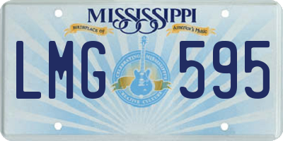 MS license plate LMG595