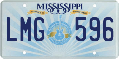 MS license plate LMG596