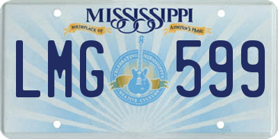 MS license plate LMG599