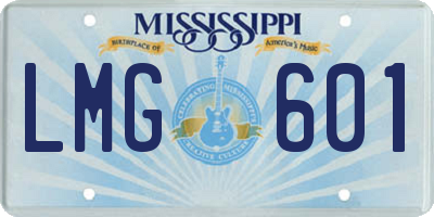 MS license plate LMG601