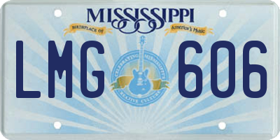 MS license plate LMG606