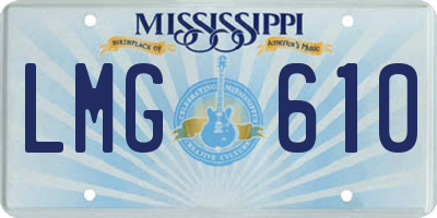 MS license plate LMG610