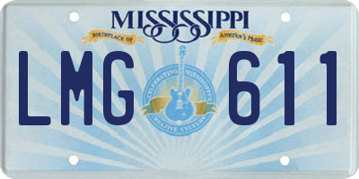 MS license plate LMG611
